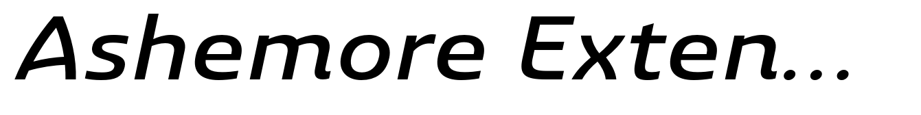 Ashemore Extended Medium Italic